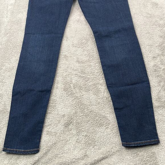 NEW Kut From the Kloth 6, Mia Mid Rise Skinny Darn Blue Denim Jeans Distressed - Picture 14 of 16